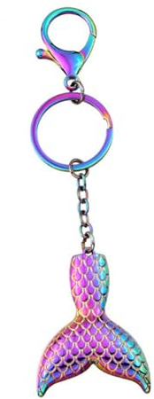 LALADEFIEE Porte-clés Queue de Sirène en Alliage Coloré, Accessoire Créatif et Décoratif Multifonction pour Clés de Voiture et Paquet, Présent Original pour Thanksgiving