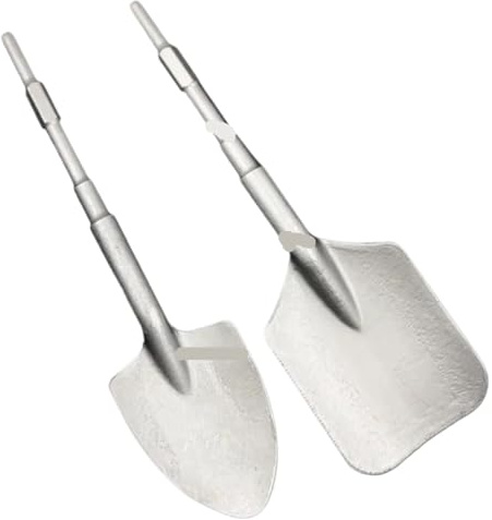 Bêche à Argile Petite pioche électrique, Manche Hexagonal, ciseau élargi, creusage de Sol, tranchées, Trous, semis d'arbres(Square Shovel)