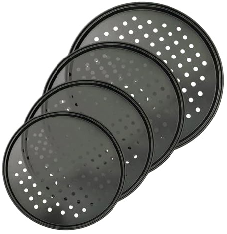 Générique Plat À Pizza,4 Pièces Ustensiles De Cuisson Anti-Adhérents Pour Cuisine - À Pizza Four,pour Appartement en Location Cuisine Camping Barbecue Fête Maison Dortoir