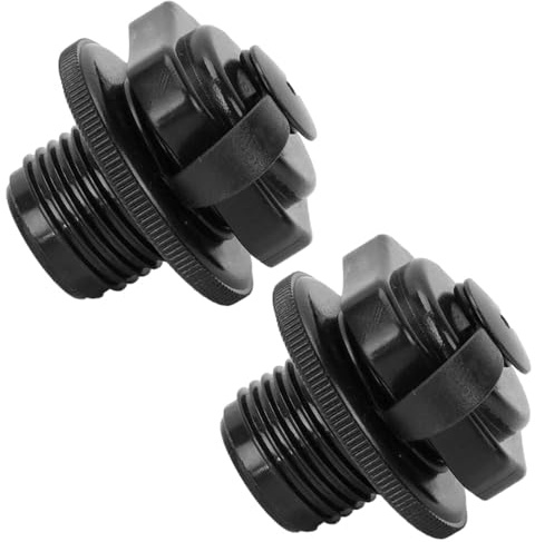 QINBINENG 22MM Inflatable Dinghy Air Valve 2 Pcs Inflatable Boat Spiral Air Plugs One Way Inflation Replacement Screw Boston Valve for Rubber Dinghy Raft Kayak Pool Boat Airbeds