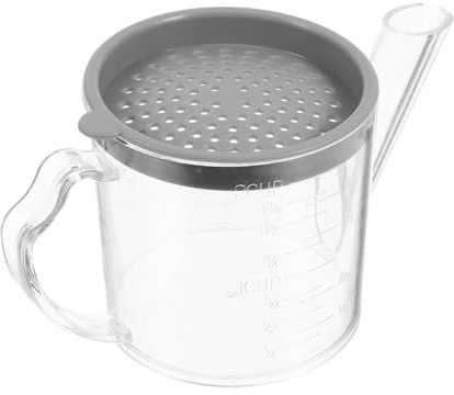 GALPADA Contenedor de Aceite Usado Colador Integrado, Diseño Transparente de 500ml, Fabricado en Pp, Separador de Grasa Adecuado para Cocina y Práctica Reutilizable