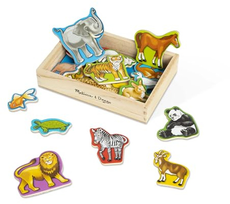 Melissa & Doug - Magnetische Holztiere, 20 Tiere, Für Kinder ab 2 Jahren - FSC zertifizierte