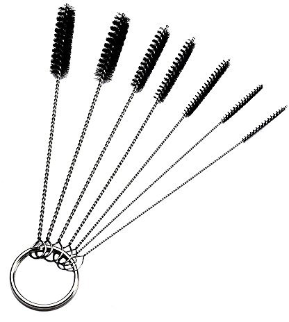 Milchschlauchbürste Reinigungsbürste Set Schlauchbürste Rohrbürsten Nylon Schlauchbürste 108 mm für Reagenzgläser, Espresso Machines, Trinken Strohhalme, Tastaturen, 7 Stück