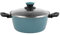 Magefesa Lotus - Cacerola 24 cm de Acero vitrificado Exterior Azul. Antiadherente bicapa Reforzado, Apto para Todo Tipo de cocinas, Especial inducción. 50% de Ahorro energético.