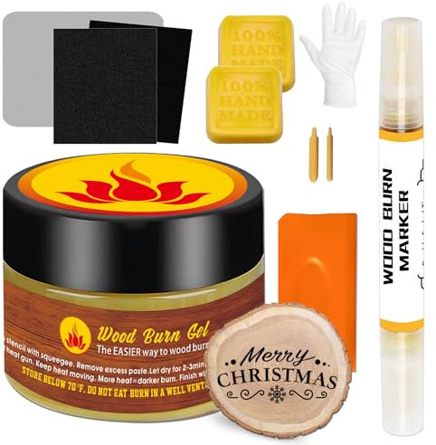 Kit de Stylo à Pâte à Bois 113,4 g, Gel de Combustion, Marqueurs Double Face pour Combustion en Quelques Minutes, Parfait pour Débutants, Cadeaux Significatifs