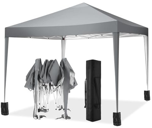 COBIZI Pavillon 3x3m Wasserdicht Stabil Faltpavillon Pop up Gartenpavillon Partyzelt Bierzelt Faltbar Gartenzelt mit 4 Sandsack, Höhenverstellbar, Grua
