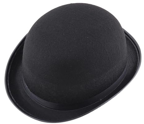 Melone nero Melone SatinFinish | Cappello da coccinella | Classico Bowler nero Derby-H-ut | Gentleman Fedora Cappello da pescatore | Mago Steampunk Cosplay Bowler H-ut | Accessori per costume di