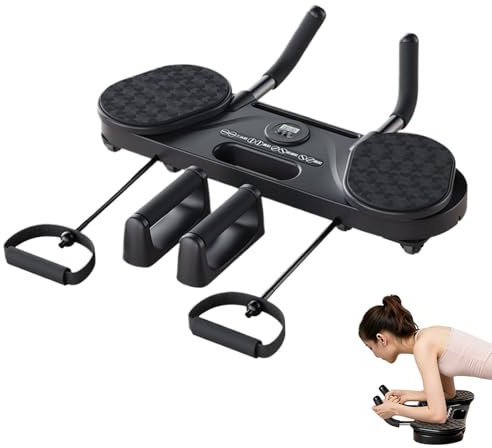 Xijobido Planche de Pilates | Appareil Multifonction d'Entraînement Abdominal avec Roues Amovibles,Appareil de Sport pour Entraînement Complet - Gym à Domicile Chambre