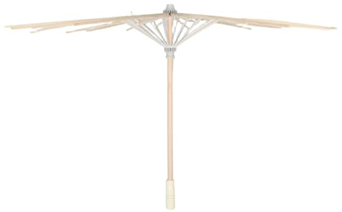 Uonlytech Marco de Sombrilla de Bambú Aceitado Estructura Clásica para Sombrilla de Papel Soporte Flexible para DIY Decoración de Escenarios y Fotografía Compatible con Aceitado y Umbrellas