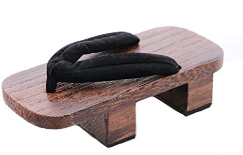 K-G-31 Negro Negro Terciopelo Geta Japón Sandalia Calcetines para Kimono Yukata con Tacón