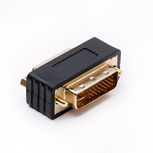 DVI adapter dvi-i male to female port saver compact moulded gold plated connector