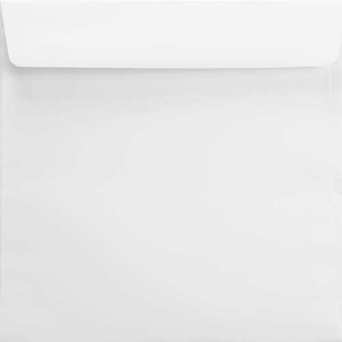 Netuno 50 fyrkantiga kuvert vita 155 x 155 mm 120 g aster släta vita kuvert kvadratiska eleganta brevkuvert för inbjudningskort födelsedagskort gratulationskort inbjudningskort inbjudningskort