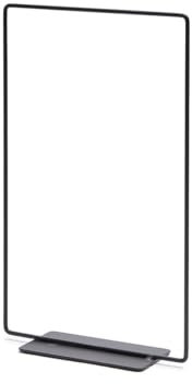 NaDeco Metallrechteck in Schwarz mit Fuß, wählbar in Größen von 15x25 cm, 18x30 cm & 25x40 cm | Metallring Stehend | Drahtring zum Basteln | Metallring für Wickeltechnik | Loop-Ring, Größe:15x25 cm