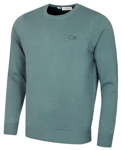 Calvin Klein Mens Crew Neck Sweater - Sage - M