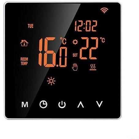 Termostato Inteligente WiFi, termostato programable con Pantalla táctil LCD, Funciona con Tuya/Smart Life, Controlador de Temperatura Ambiente