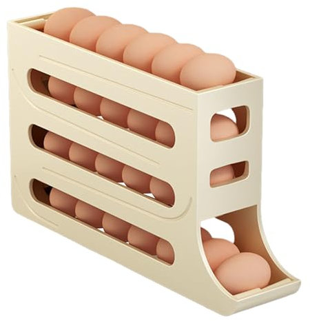Portauova rotanti, dispenser automatico per uova per frigorifero, portauova a 4 livelli, portauova, 30 uova