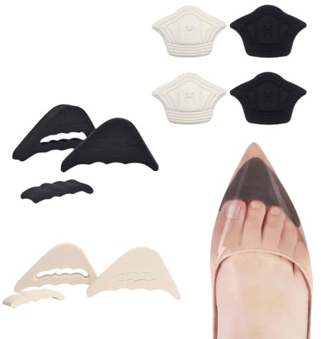 FDCGAS Inserti per Scarpe e Cuscinetti - 8 PCS Set Comfort per Punta e Tallone - Morbido Poggiapiedi Riutilizzabili per Sostegno