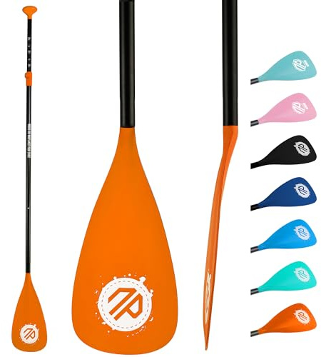 niphean Pagaie Sup Réglable en 3/4 Parties, Légère pour Paddle Board | Pagaie de Kayak Durable, Rame Détachable pour Paddle Board avec Manche en Alliage d'Aluminium et Pale en Fibre de Verre