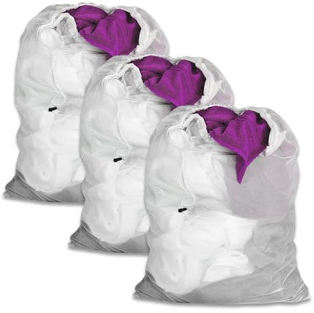 Rete da Bucato Grande, 3 Pezzi XXL 60x90cm Rete da Bucato per La Lavatrice con Coulisse Rete da Bucato per La Lavatrice, Sacchetto per Il Bucato Utilizzabile per Tende Cappotti Piumini Tappeti