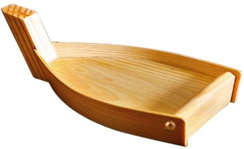 Keuyeo Sushi båt trä båt sushitallrik japansk sashimi tallrik tårta efterrättstallrik japansk sida kryddfat mellanmålsbricka servering båttallrik för restaurang