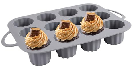 Qkbuza silikonbakformar för bakning – non-stick återanvändbara bakningstillbehör köksredskap – silikon baktillbehör för kakor, för frukost fest muffin halloween födelsedag bröllop tårta godis