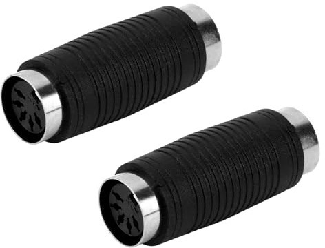 BTFO 2pcs 5 Pin DIN MIDI Coupler Gender Changer, Premium 5 Pin DIN MIDI Female to Female Adapters Wireless Connector Splitter Hub Suitable for Recording Studios Live Performances