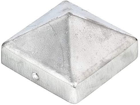 Alberts 217228 Capuchon pour poteau en bois | forme haute | fonte d'aluminium | brut | 70 x 70 mm