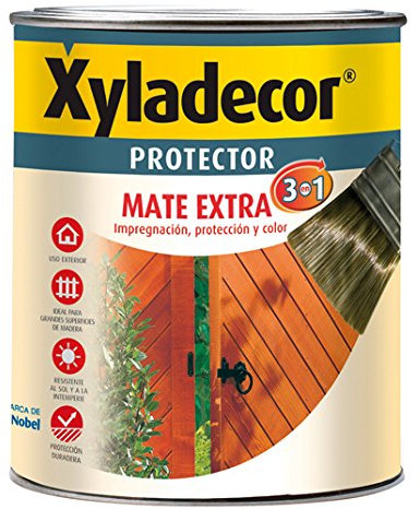 Xyladecor 3EN1 Protector Mate Ebano 750 Ml, Aceite, Pintura, Exterior