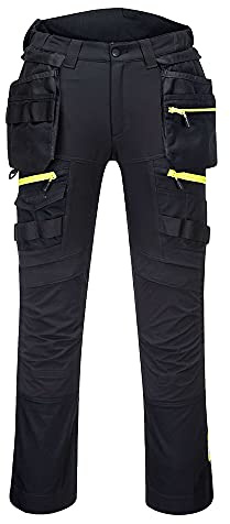 Portwest DX4 Bundhose mit abnehmbaren Holstertaschen, Größe: 38, Farbe: Schwarz, DX440BKR38