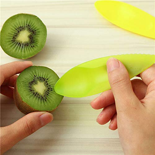 BYFRI 3pcs Kiwi Plastiklöffel Obst Schäler Cutter Löffel Küche Gadget Zufällige Farbe