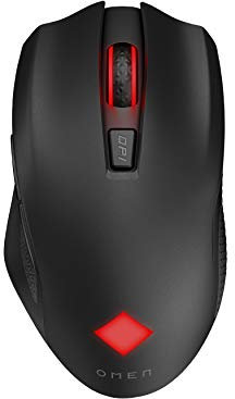 HP Omen Vector Ratón Gaming Inalámbrico - (16000 PPP, 6 Botones Programables, Batería hasta 180 horas de Duración, Tecnología Warp Wireless, Windows 10 y Superior), Color Negro