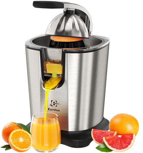 Eurolux Electric Citrus Juicer Power Pro - With 300 Watts of Power, The Most Powerful Juicer, For Easy Smooth Juicing Experience | New Updated Design