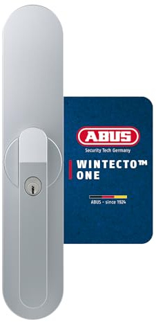 ABUS Fensterantrieb WINTECTO One – smarter Fenstergriff für Fenster, Balkon- und Terrassentür – einfache Montage ohne Bohren – Silber, gleichschließend (AL0089)