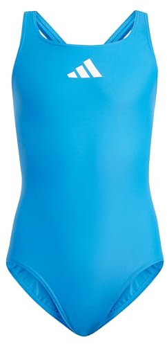 adidas Mädchen Solid Small Logo Swimsuit, Bright Royal/White, 5-6 Years