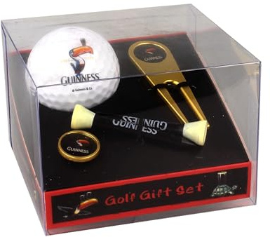 Guinness Tucán Golf Set de regalo con pelota, marcador de bola, tee y reparador de lanzamiento