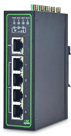 InHand Networks IR315 Industrial LTE Router (CAT 6) with GPS/GNSS,4G Mobile Gateway, Wi-Fi, Dual SIM & 4 Digital I/O – Secure VPN Travel Modem Compatible with Verizon/AT&T/T-Mobile for RV, Fleet & IoT