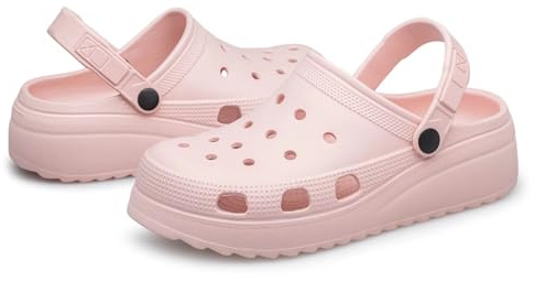 ADQ Clogs Women Slip On Clogs Platform Slippers 8/9 UK Pink
