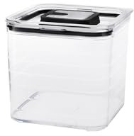 Sallys Vorratsdosen – Transparente, BPA-freie Aufbewahrungsboxen mit luftdichtem Soft-Touch-Silikondeckel. Perfekt für Mehl, Zucker, Müsli & mehr. Robust, spülmaschinengeeignet (1800 ml - Quadratisch)