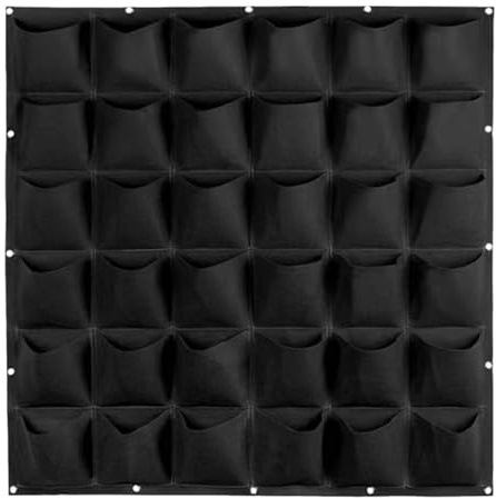 Vertical Garden - Bolsas de cultivo colgantes | 36 bolsillos de fieltro verticales para jardín, macetas colgantes de jardín, sacos de plantación de tomates de tela no tejida transpirable para patio