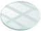 Glasplatte für Tisch ø 80 cm Tafelglas Dekoration für Küche und Esszimmer Gehärtetes Glas Transparent Auswechselbare Platte Klarglas mit Pads Geschliffene Kanten