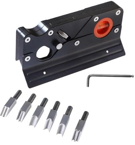 Raboteuse manuelle pour le travail du bois avec 7 têtes de coupe sélectionnables - Bords de précision - Outil de finition aplatissant les coins