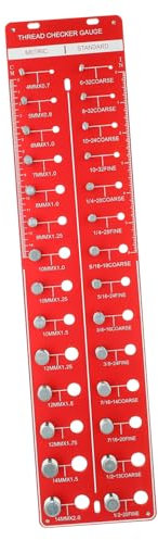 Hemobllo Vérificateur de Filetage pour Écrous Boulons Jauge Filetage Outil de Mesure pour Bricolage Réparations Automobiles