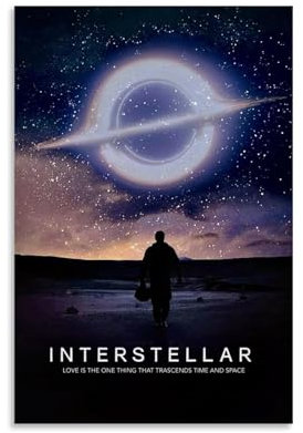 HAUEBDANSEY Póster decorativo de pared Interstellar de estilo vintage estético para pared, para sala de estar, dormitorio, decoración de 30 x 45 cm, estilo sin marco