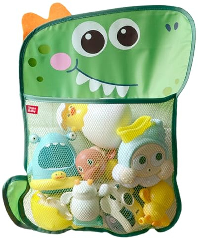 KEQAR 1 Pcs Filet Rangement Jouet Bain,Range Jouet Baignoire et 2 Crochets, Filet Jouet Bain Bebe,Organisateur de Jouet de Douche, Rangement Jouet Bain, Sac de Rangement Jouet Bebe Salle de Bain