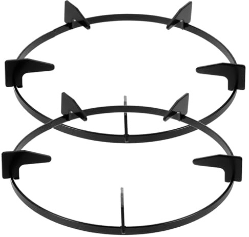 ELAYARD 2 pièces Support de Cuisinière Multifonction Rond Antidérapant pour Gazinière Porte-casseroles Stable et Résistant Rouille Accessoire de Cuisson Sûr