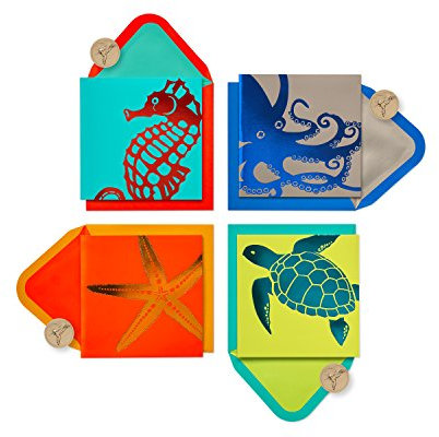 Papyrus Blanko-Karten mit Umschlägen, Meeresleben, 20 Stück