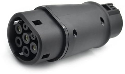 KHONS EV Adapter Ladekabel Typ 2 auf Typ 1 32A Passend für Europäische Standardautos (0.45KG)