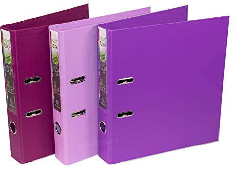 [Pack of 3] Purple Shades A4 Lever Arch Files 50mm