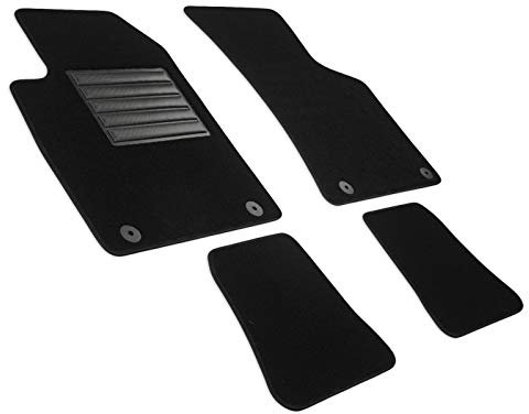 MDM SP-263 Fußmatten Velours Autoteppich passend für Audi TT (8N) 1998>2006, black