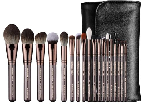 Set de pinceles de maquillaje, EIGSHOW juego de pinceles de maquillaje profesional, cosméticos sintéticos, correctores en polvo, mezcla de sombras de ojos